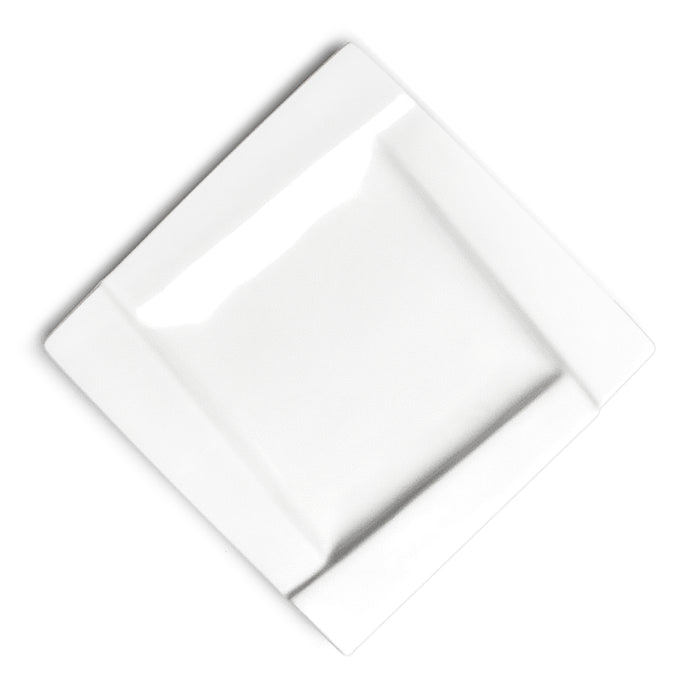 10" Square Plate , White