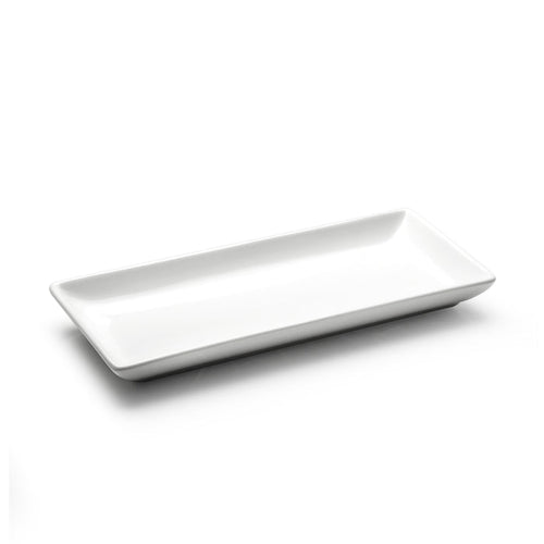 10.25"x4-1/2" Rectangular Plate, White Ceramic