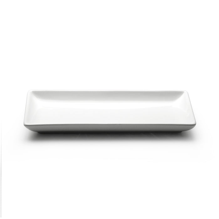 10.25"x4-1/2" Rectangular Plate, White Ceramic