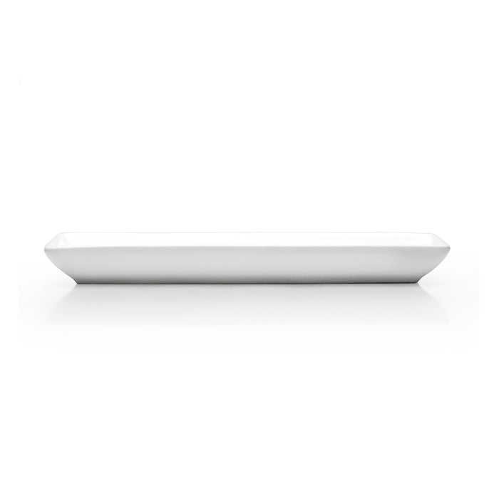 10.25"x4-1/2" Rectangular Plate, White Ceramic