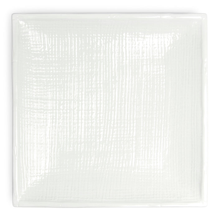 11-3/4" Square Plate, White Ceramic
