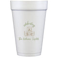 abc baby shower | styrofoam cups