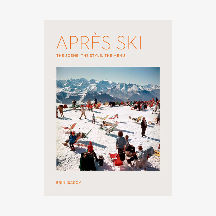 Book cover of 'Apres Ski' with people on a snowy mountain