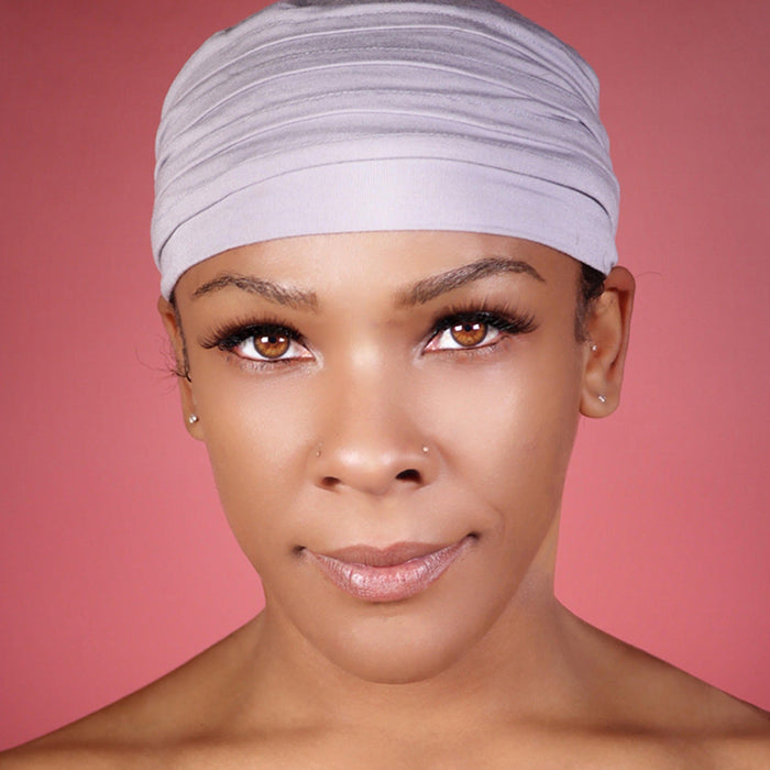 Bamboo Hair Cap Turban - Gray