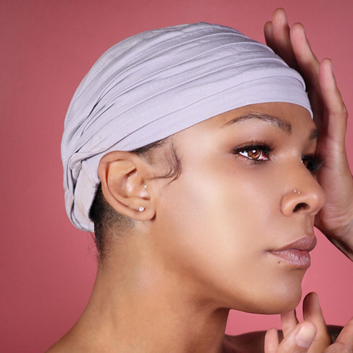 Bamboo Hair Cap Turban - Gray
