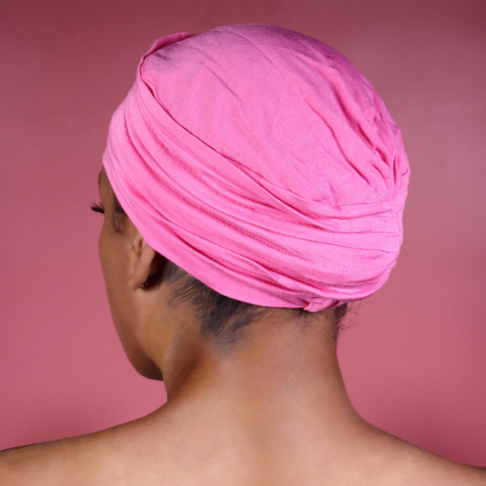 Bamboo Hair Cap Turban - Pink