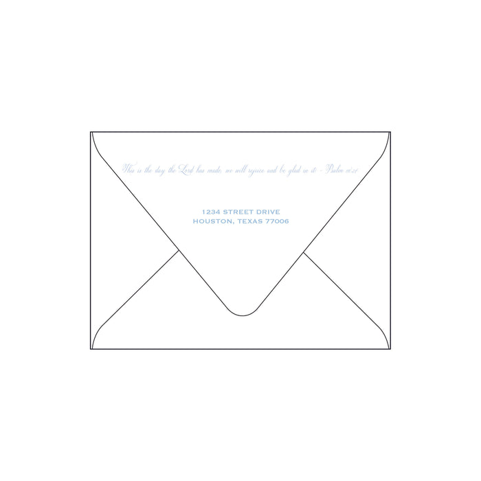 bird cross blue | invitation