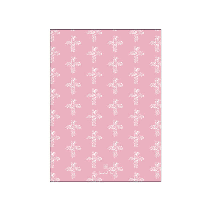 bird cross pink | invitation