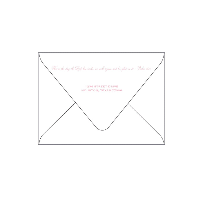 bird cross pink | invitation