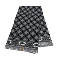 Black & White Wax Print Fabric - 6 Yards