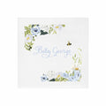 pale blue and white personalized cocktail napkins