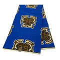 Blue Wax Print Fabric - 6 Yards
