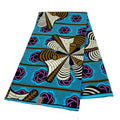 Blue Wax Print Fabric - 6 Yards