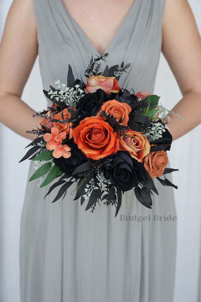 Faux Gothic Wedding Bouquet in Burnt Orange - $58.50 | Wainscot