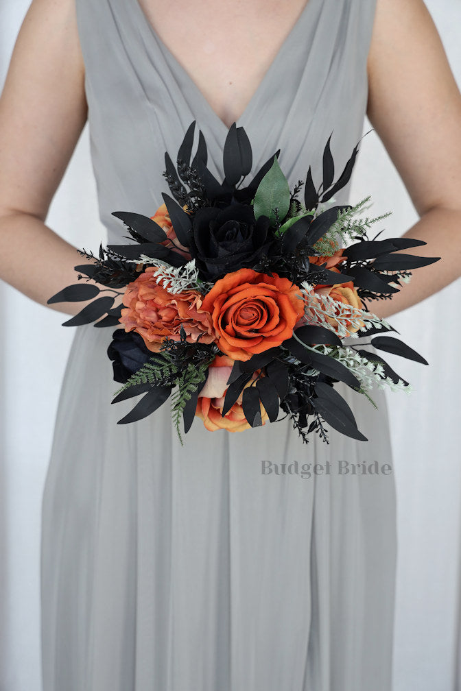 Faux Gothic Wedding Bouquet in Burnt Orange - $58.50 | Wainscot