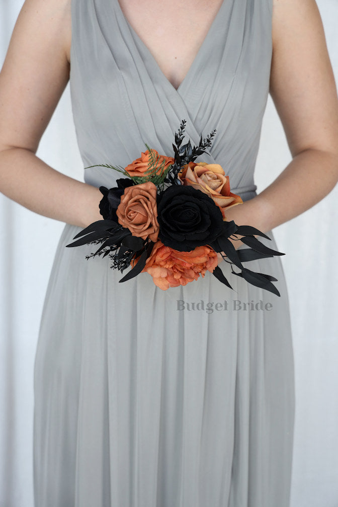 Faux Gothic Wedding Bouquet in Burnt Orange - $58.50 | Wainscot