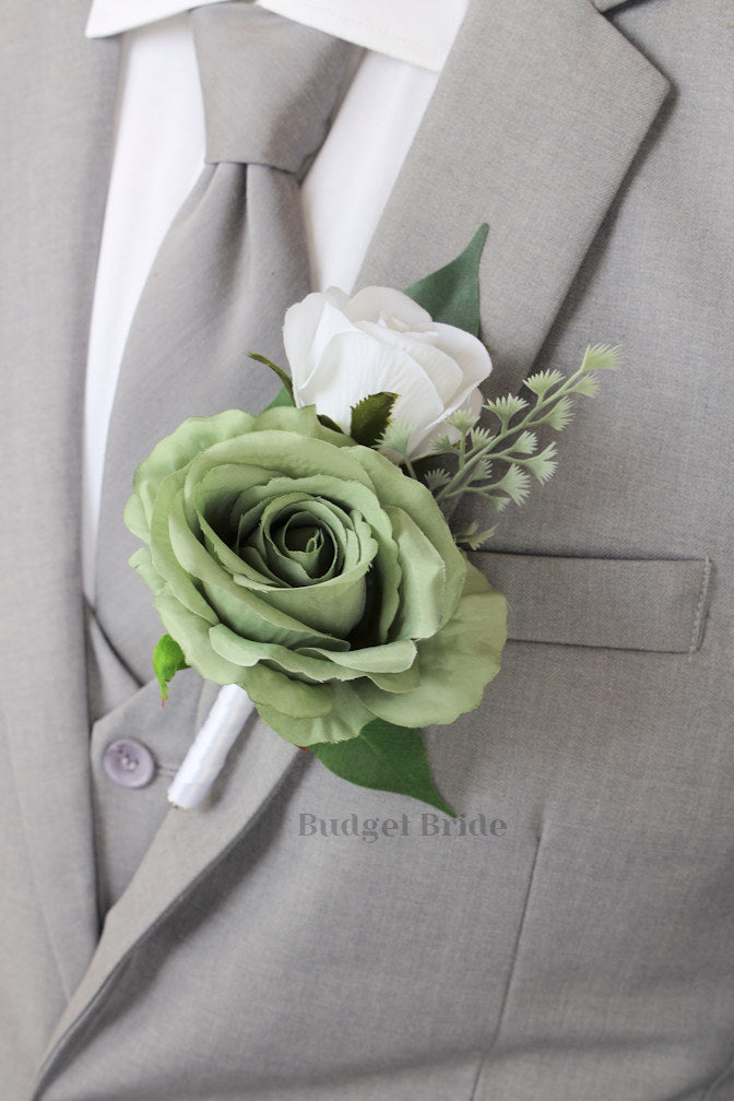 Faux Wedding Bouquet in Dusty Blue  - $39.50 | Dusky Blue