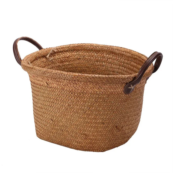 Foldable Seagrass Wicker Basket