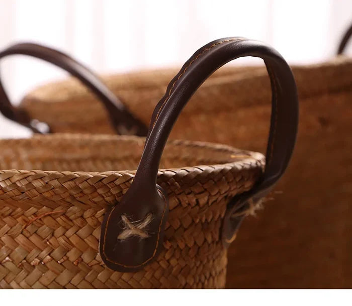 Foldable Seagrass Wicker Basket