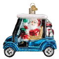 Golf Cart Santa Ornament