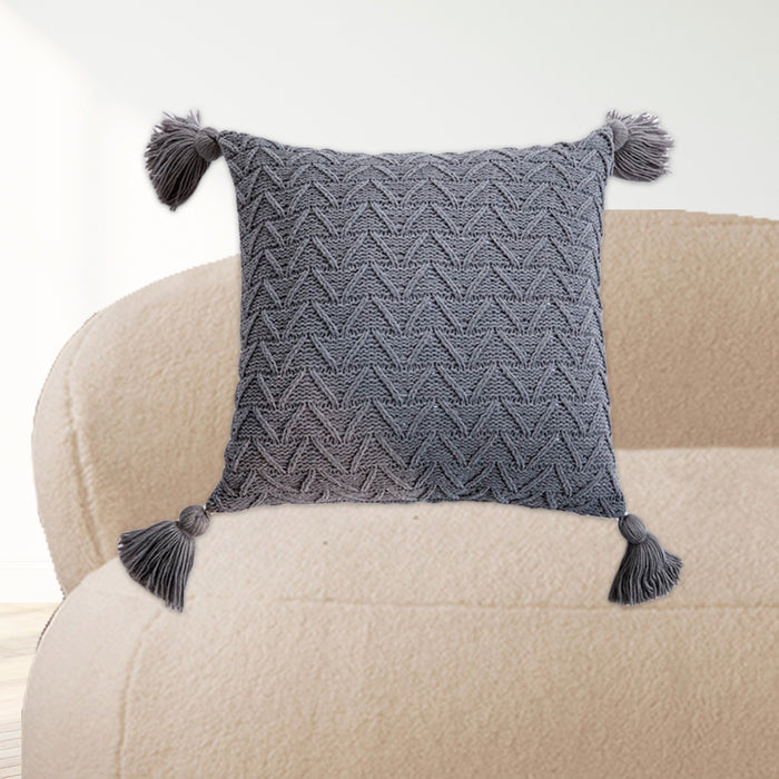 Gray Twill Cuhion Cover