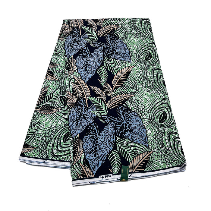 Green Leaf Ankara Wax Fabric