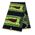 Green Wax Print Fabric - 6 Yards
