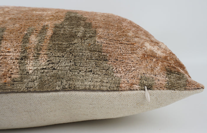 HANDMADE- IKAT SILK/VELVET PILLOWCASE