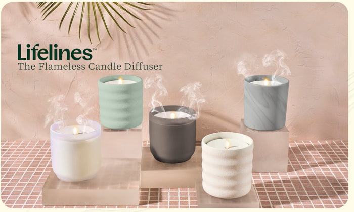 lifelines flameless candle diffuser - assorted scents