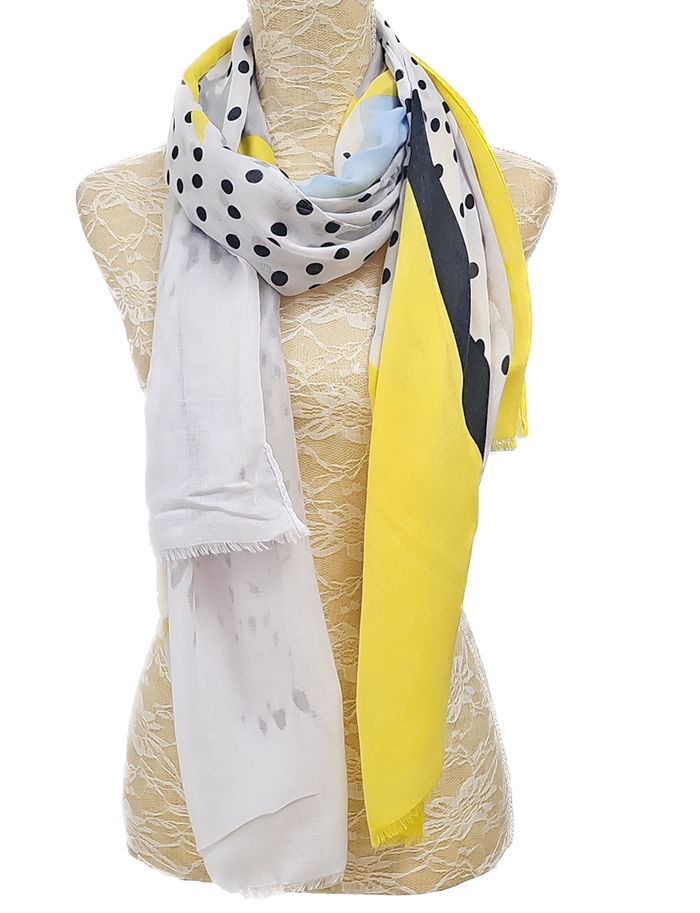 Multi Colour Polka Spot Print Scarf
