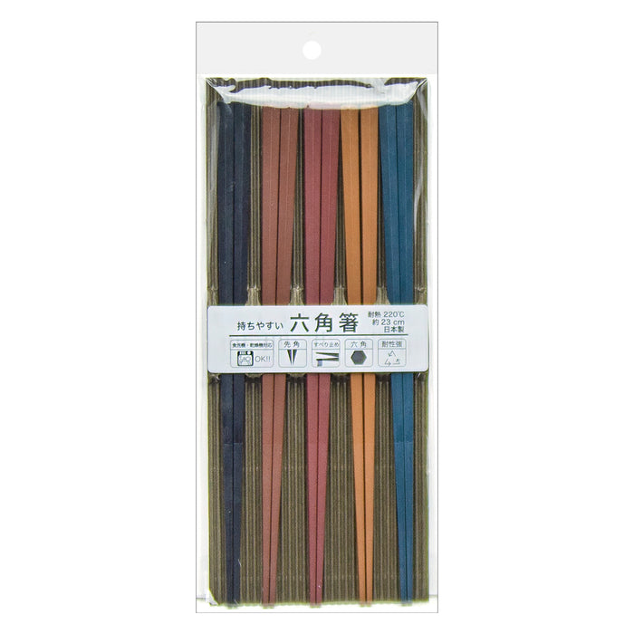 Plastic Chopsticks 5pr (Hex-Shape)