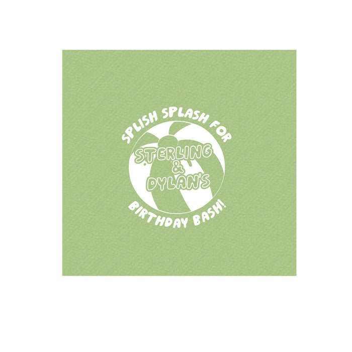 poppy crest personalized cocktail napkins