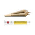 A close-up of the Powdered Donuts Pre Rolled 3 x 0.5 g pre-rolled joints, laid out against a dark background.