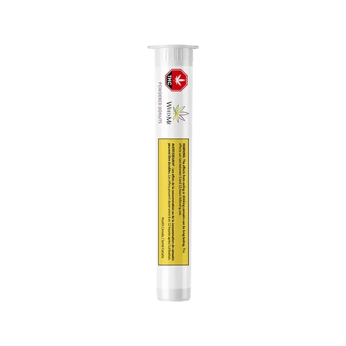 A slightly angled close-up of the Powdered Donuts Pre Rolled 3 x 0.5 g package, with branding visible against a neutral backdrop.