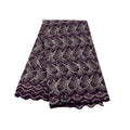 Purple & Silver Net Lace