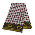 Red, Grey & Yellow Wax Print Fabric - 6 Yards