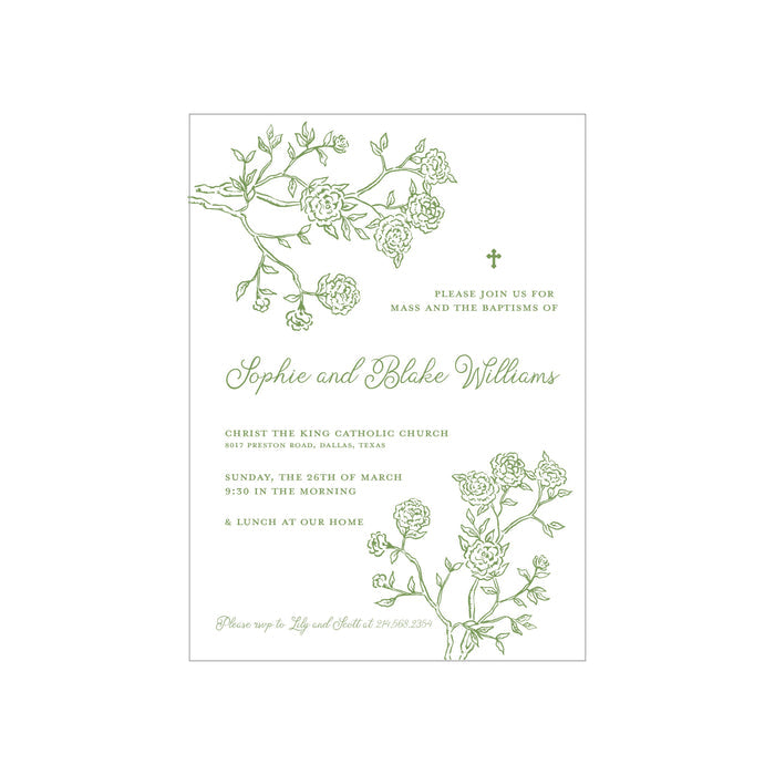 roses | invitation | specialty printing