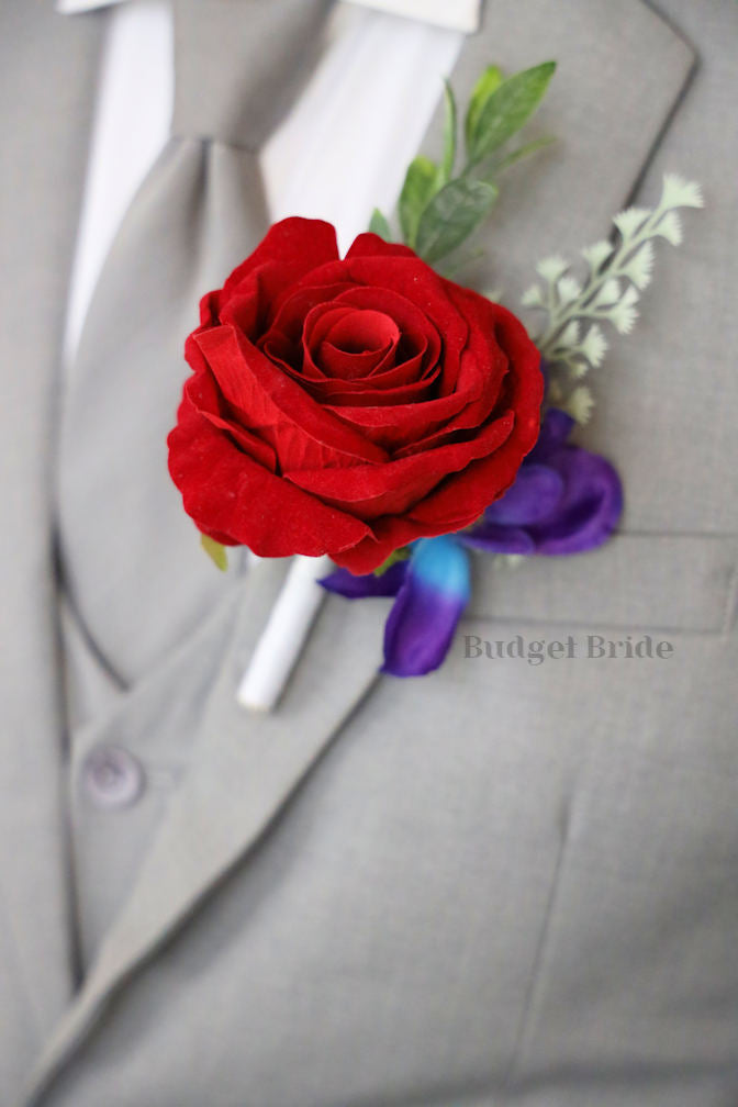 Silk Wedding Bouquet in Red, White and Blue  - $195.00 | Ferocious