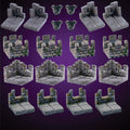 Straight Crenellation Assortment (Unpainted) NO ANCHOR MAGNETS