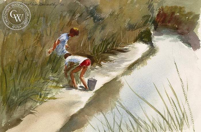 Summer, 1983, watercolor painting by Dorothea Cooke (Gramatky) (American art). Fine art giclée print reproduction by California Watercolor for wall decor.