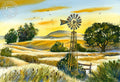 Summertime Sonoma, watercolor painting by Vic de Beck (American art). Original painting and fine art giclée reproduction by California Watercolor for wall decor.
