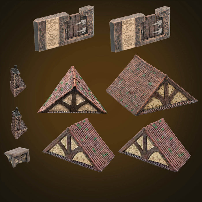 Terracotta (Tudor) Roof Add-On Pack (Painted) NO ANCHOR MAGNETS