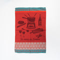 The Fondue Season Jacquard Tea Towel by Coucke on a white background at Addiosn West
