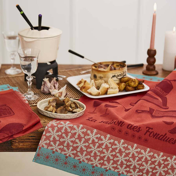 The Fondue Season Jacquard Tea Towel
