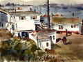 The Galley, 1965, watercolor painting by Horace S. Page (American art). Fine art giclée print reproduction by California Watercolor for wall decor.