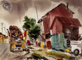 The Junk Man, watercolor painting by Horace S. Page (American art). Fine art giclée print reproduction by California Watercolor for wall decor.