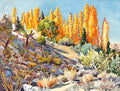 The Meditation Garden, watercolor painting by Glen Knowles (American art). Fine art giclée print reproduction by California Watercolor for wall decor.
