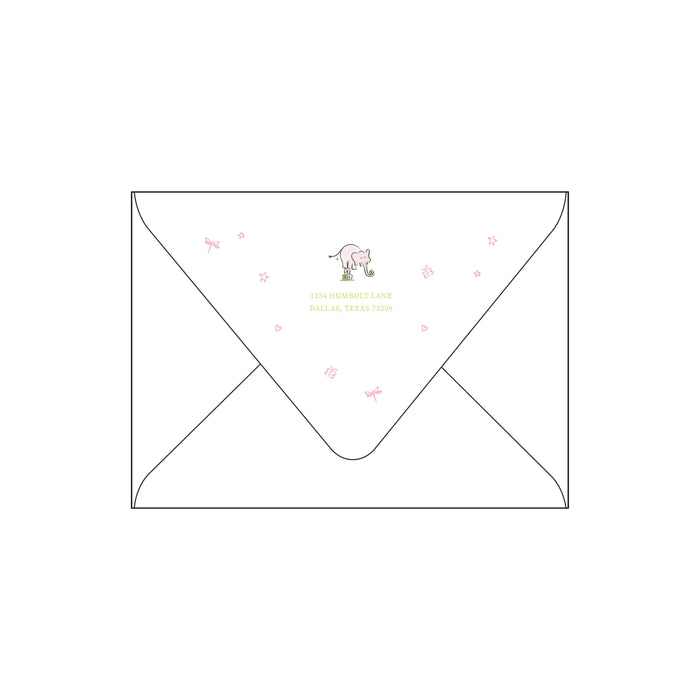 wild about baby | invitation | pink and green