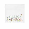 wildflower personalized cocktail napkins
